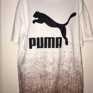 Puma open back tee- shirt.  Like new. Size L/xl